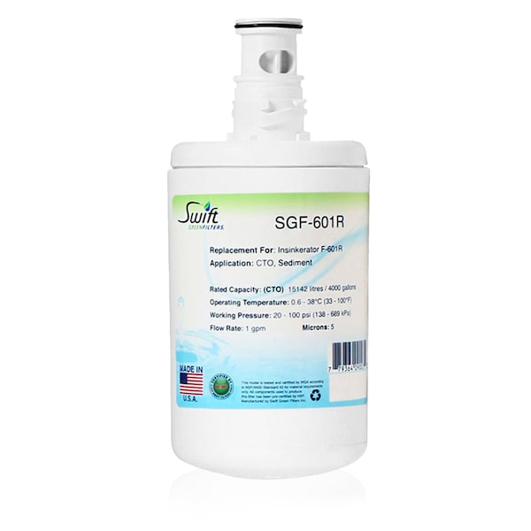 Replacement Water Filter for Insinkerator F-601R by SwiftGreen Filters